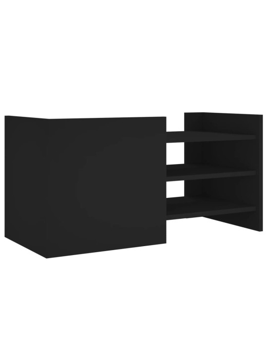 Tv skapītis, melns, 80x35x40 cm, inženierijas koks