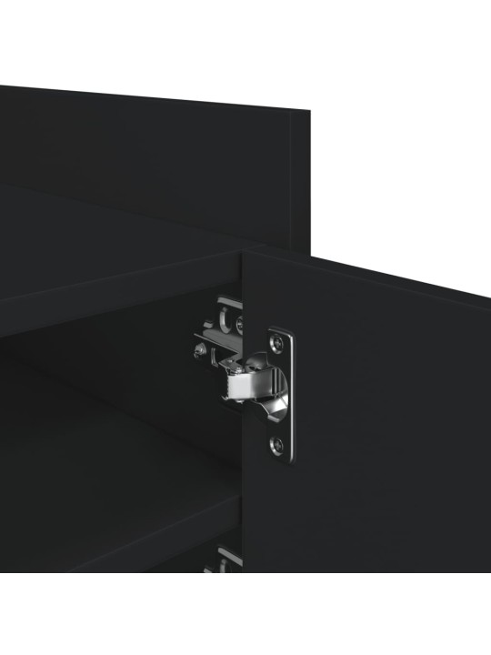 Tv skapītis, melns, 80x35x40 cm, inženierijas koks