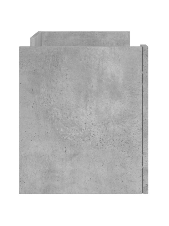 Tv skapītis, betona pelēks, 80x35x40 cm, inženierijas koks