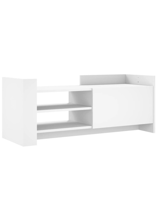 Tv skapītis, balts, 100x35x40 cm, inženierijas koks