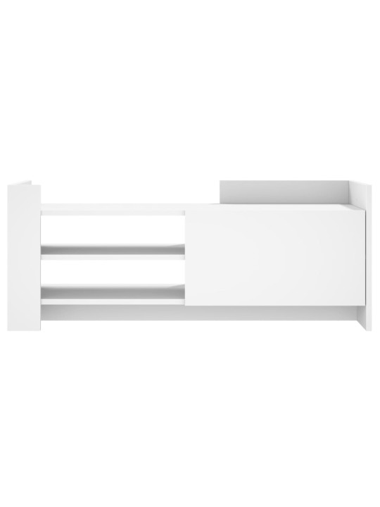 Tv skapītis, balts, 100x35x40 cm, inženierijas koks