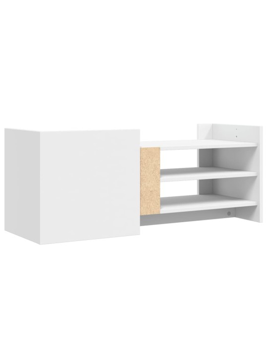Tv skapītis, balts, 100x35x40 cm, inženierijas koks