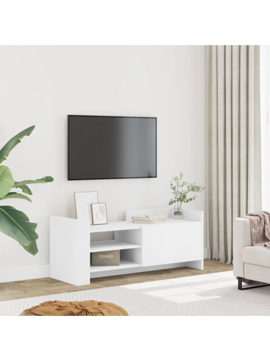 Tv skapītis, balts, 100x35x40 cm, inženierijas koks