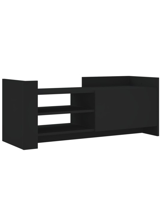 Tv skapītis, melns, 100x35x40 cm, inženierijas koks