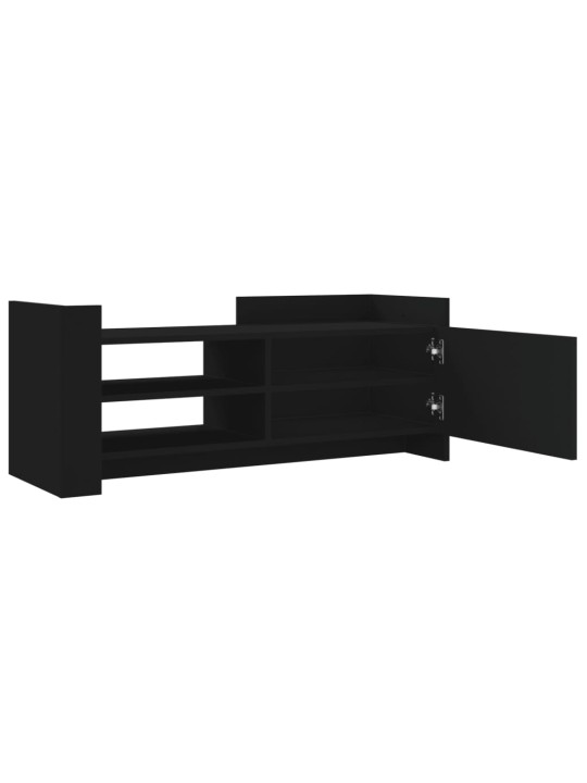 Tv skapītis, melns, 100x35x40 cm, inženierijas koks