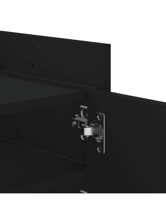 Tv skapītis, melns, 100x35x40 cm, inženierijas koks