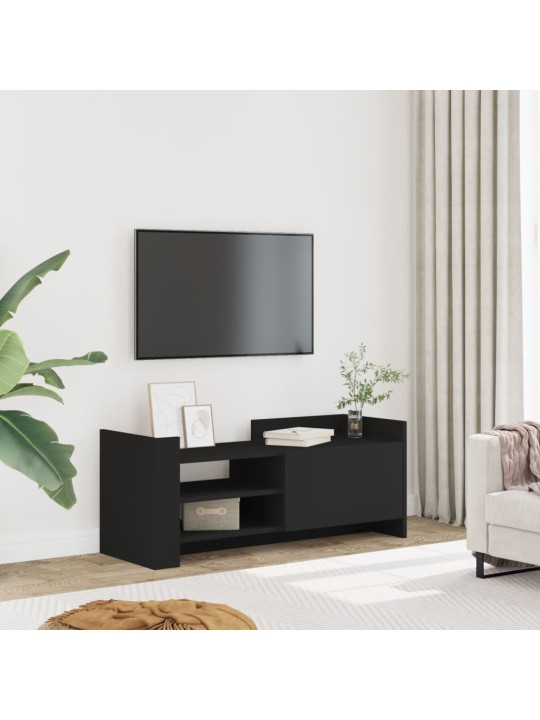 Tv skapītis, melns, 100x35x40 cm, inženierijas koks