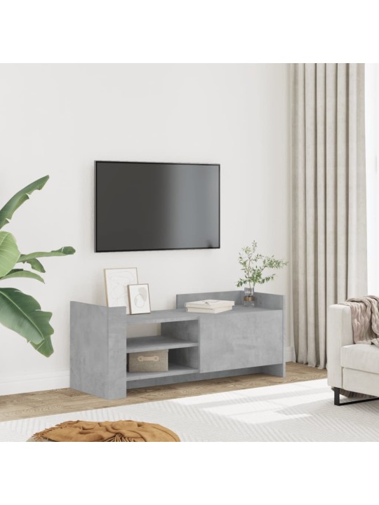 Tv skapītis, betona pelēks, 100x35x40 cm, inženierijas koks