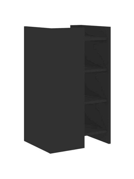 Kumode, melns, 45x35x75 cm, inženierijas koks, melns
