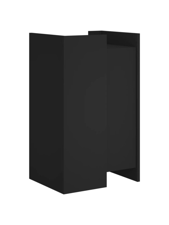 Kumode, melna, 45x35x75 cm, inženierijas koks, melns