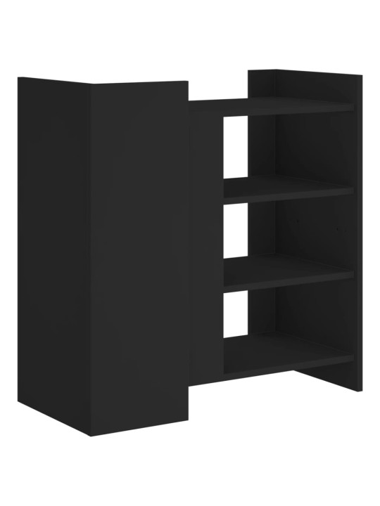 Kumode, melna, 73,5x35x75 cm, inženierijas koks