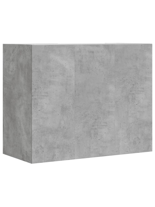 Sienas skapītis, betona pelēks, 75x35x60 cm, inženierijas koks
