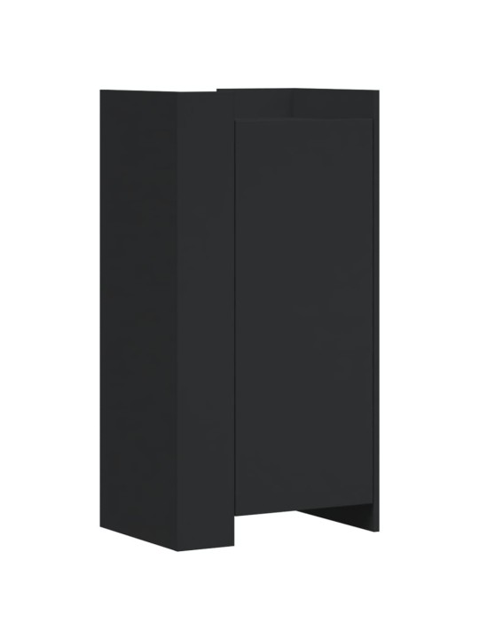 Apavu plaukts, melns, 52x37,5x100 cm, inženierijas koks
