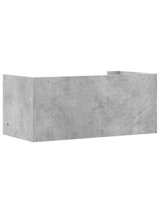 Sienas plaukts betona pelēks 70,5x35x30,5cm inženierijas koks
