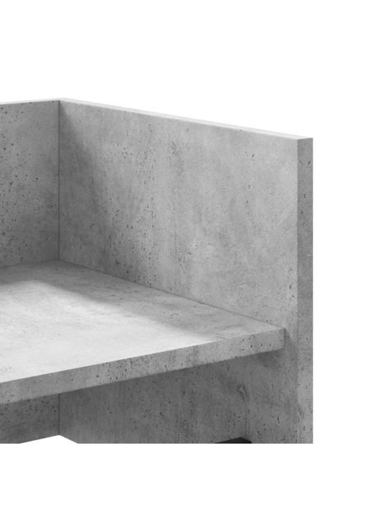 Sienas plaukts betona pelēks 70,5x35x30,5cm inženierijas koks