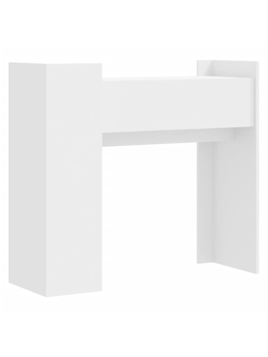 Konsoles galdiņš, balts, 100x35x90 cm, inženierijas koks