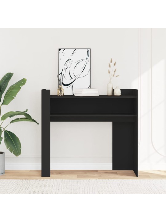 Konsoles galdiņš, melns, 100x35x90 cm, inženierijas koks