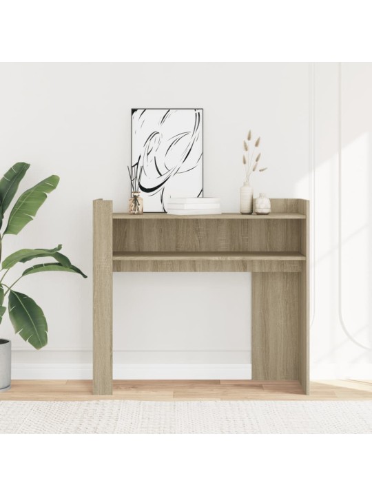 Konsoles galdiņš, koka krāsa, 100x35x90 cm, inženierijas koks