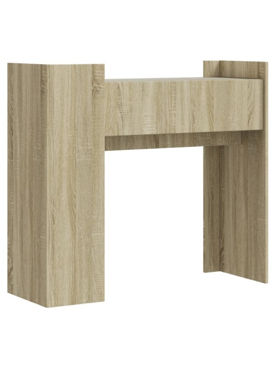 Konsoles galdiņš, koka krāsa, 100x35x90 cm, inženierijas koks