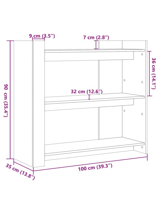 Konsoles galdiņš, melns, 100x35x90 cm, inženierijas koks