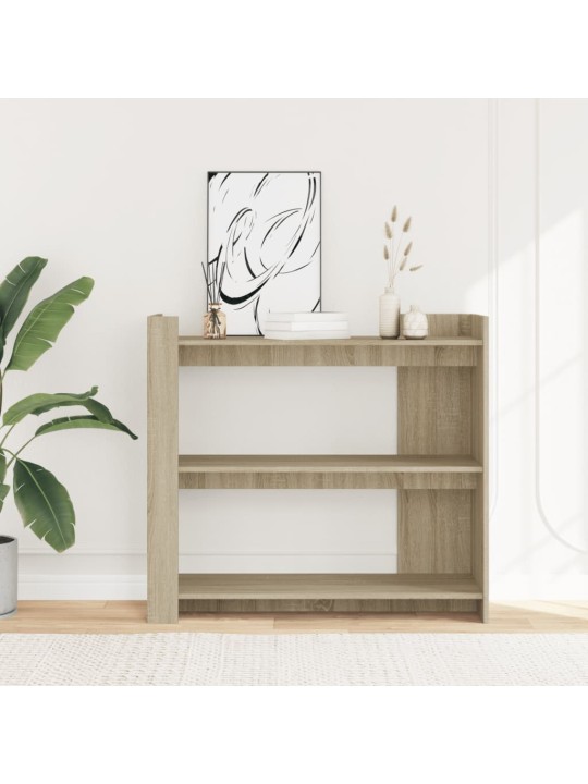 Konsoles galdiņš, koka krāsa, 100x35x90 cm, inženierijas koks