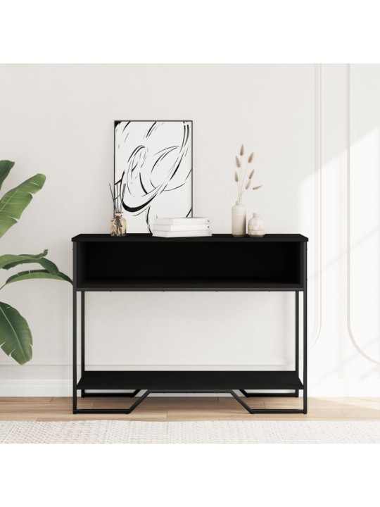 Konsoles galdiņš, melns, 100x35x74,5 cm, inženierijas koks