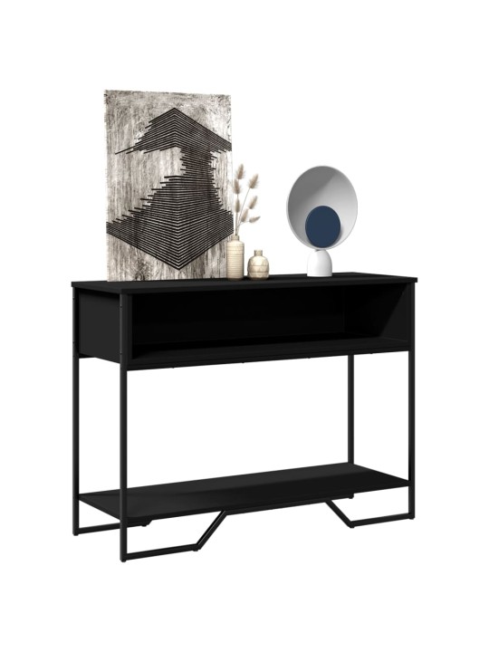 Konsoles galdiņš, melns, 100x35x74,5 cm, inženierijas koks