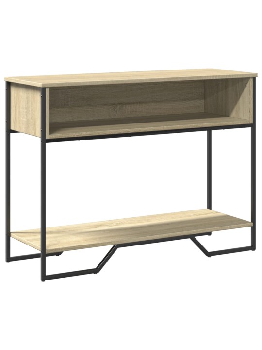 Konsoles galdiņš, koka krāsa, 100x35x74,5 cm, inženierijas koks