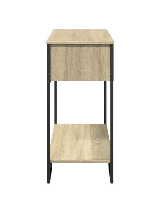 Konsoles galdiņš, koka krāsa, 100x35x74,5 cm, inženierijas koks