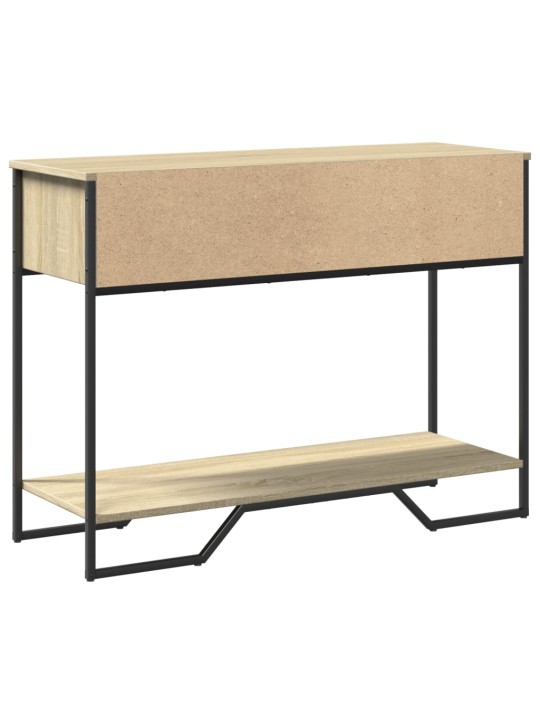 Konsoles galdiņš, koka krāsa, 100x35x74,5 cm, inženierijas koks