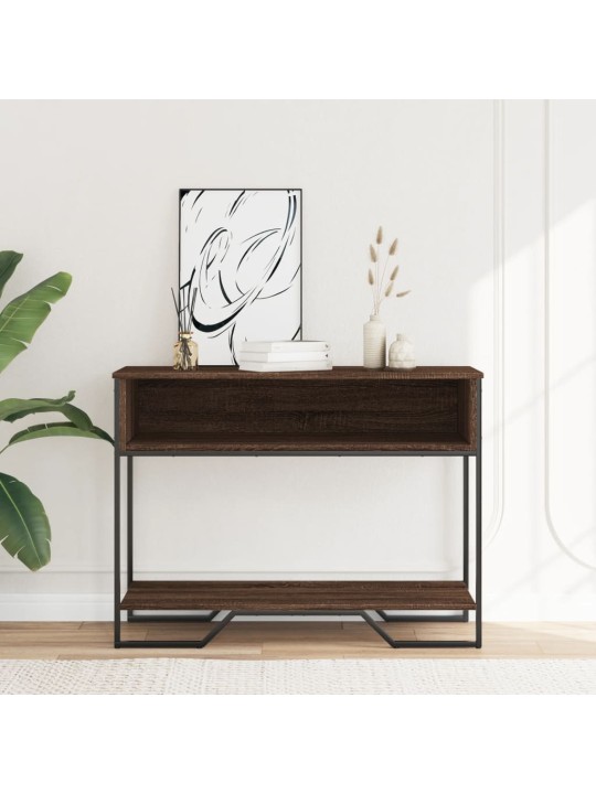 Konsoles galdiņš, brūns, 100x35x74,5 cm, inženierijas koks