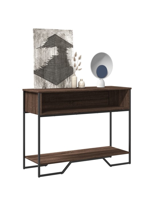 Konsoles galdiņš, brūns, 100x35x74,5 cm, inženierijas koks