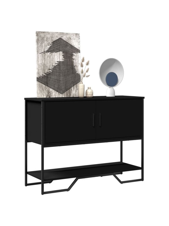Konsoles galdiņš, melns, 100x35x74,5 cm, inženierijas koks