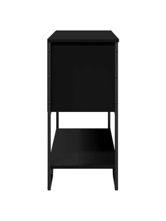 Konsoles galdiņš, melns, 100x35x74,5 cm, inženierijas koks