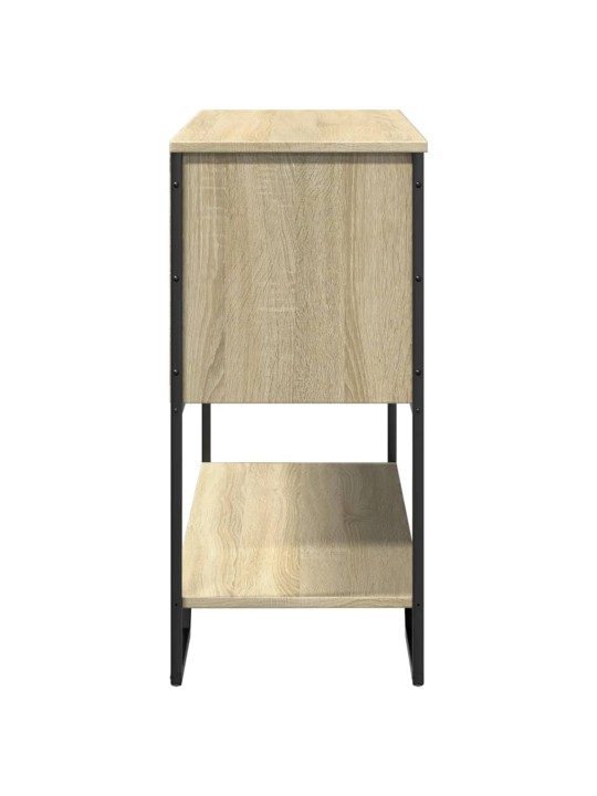 Konsoles galdiņš, koka krāsa, 100x35x74,5 cm, inženierijas koks
