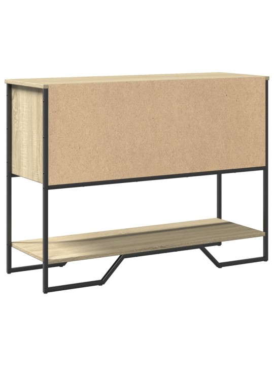 Konsoles galdiņš, koka krāsa, 100x35x74,5 cm, inženierijas koks