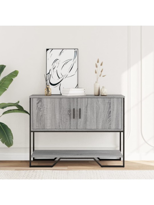Konsoles galdiņš, pelēcīgs, 100x35x74,5 cm, inženierijas koks