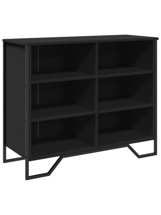 Kumode, melns, 91x35,5x74,5 cm, inženierijas koks