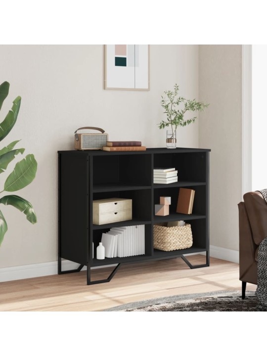 Kumode, melns, 91x35,5x74,5 cm, inženierijas koks