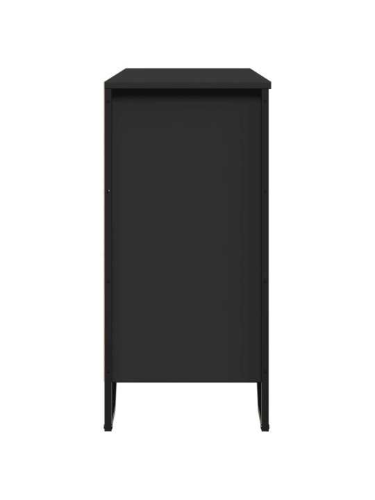 Kumode, melns, 91x35,5x74,5 cm, inženierijas koks