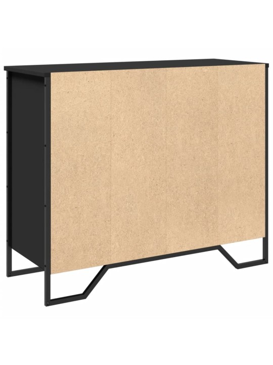 Kumode, melns, 91x35,5x74,5 cm, inženierijas koks