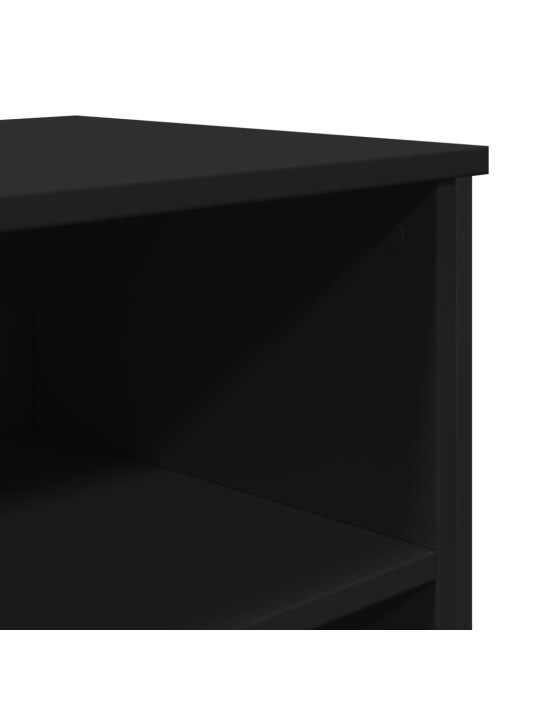 Kumode, melns, 91x35,5x74,5 cm, inženierijas koks