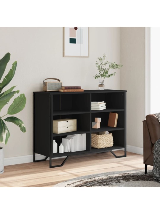 Kumode, melna, 101x35,5x74,5 cm, inženierijas koks
