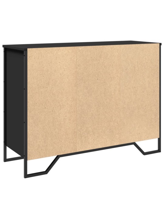 Kumode, melna, 101x35,5x74,5 cm, inženierijas koks