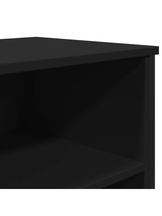 Kumode, melna, 101x35,5x74,5 cm, inženierijas koks