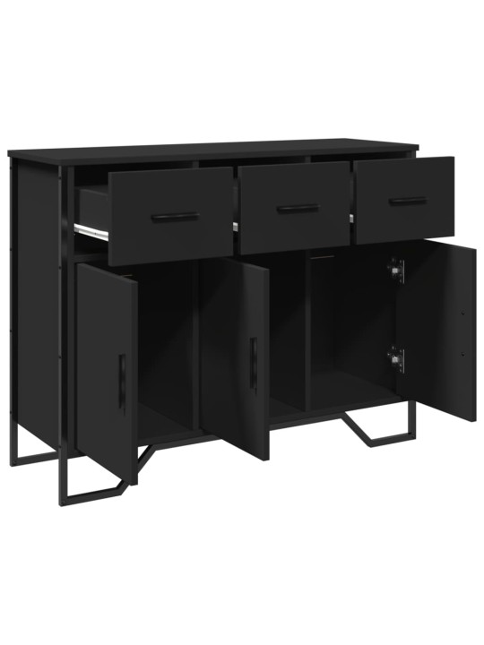 Kumode, melns, 97x32,5x74,5 cm, inženierijas koks