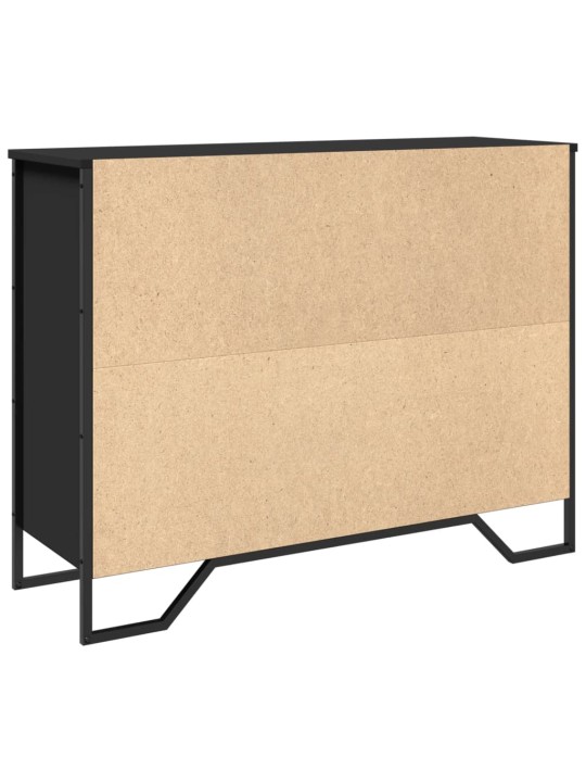 Kumode, melns, 97x32,5x74,5 cm, inženierijas koks
