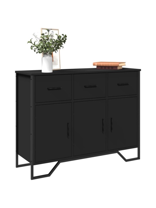 Kumode, melns, 97x32,5x74,5 cm, inženierijas koks