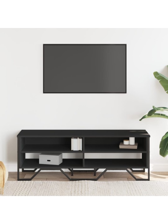 Tv skapītis, melns, 122x34x41 cm, inženierijas koks