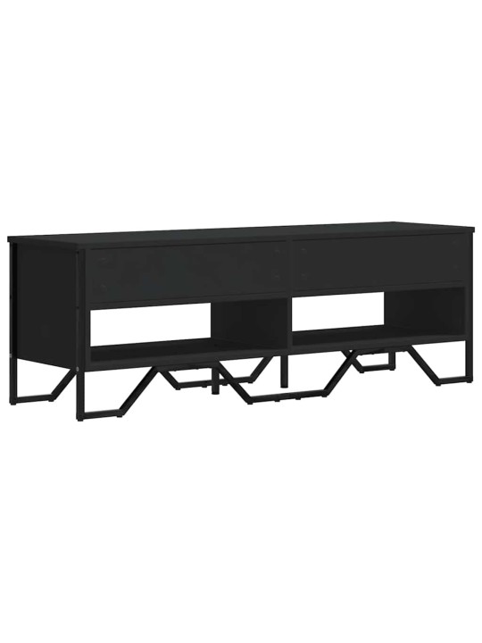 Tv skapītis, melns, 122x34x41 cm, inženierijas koks
